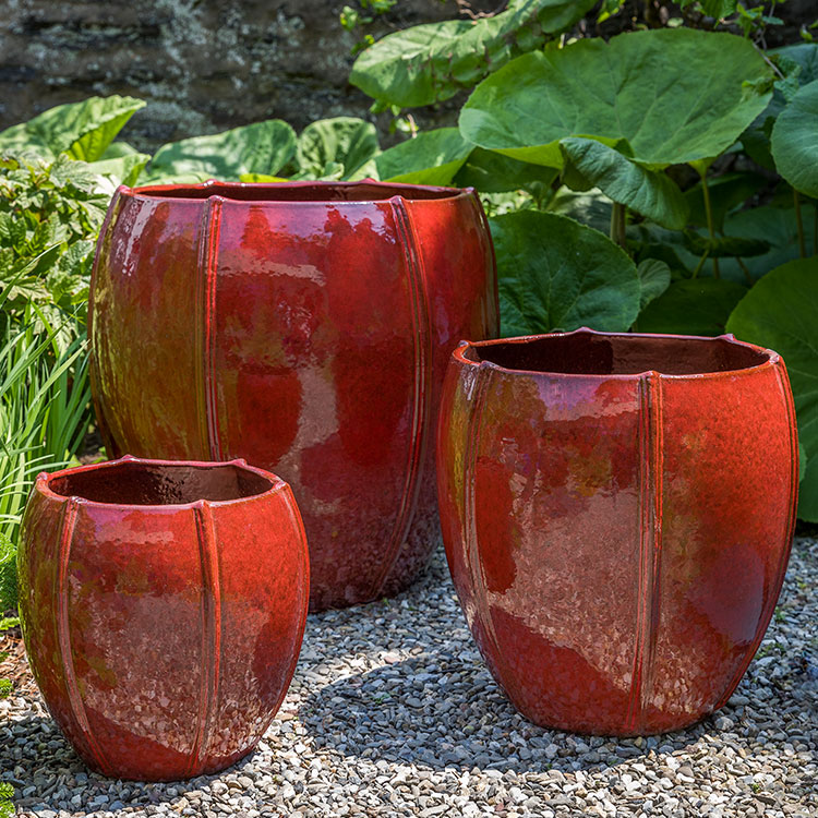 Outdoor ceramic pots